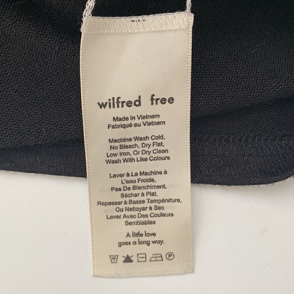 🖤Wilfred Free Women's Diapason Long-Sleeve Scoop Neck T-Shirt Dress Black - Picture 6 of 8